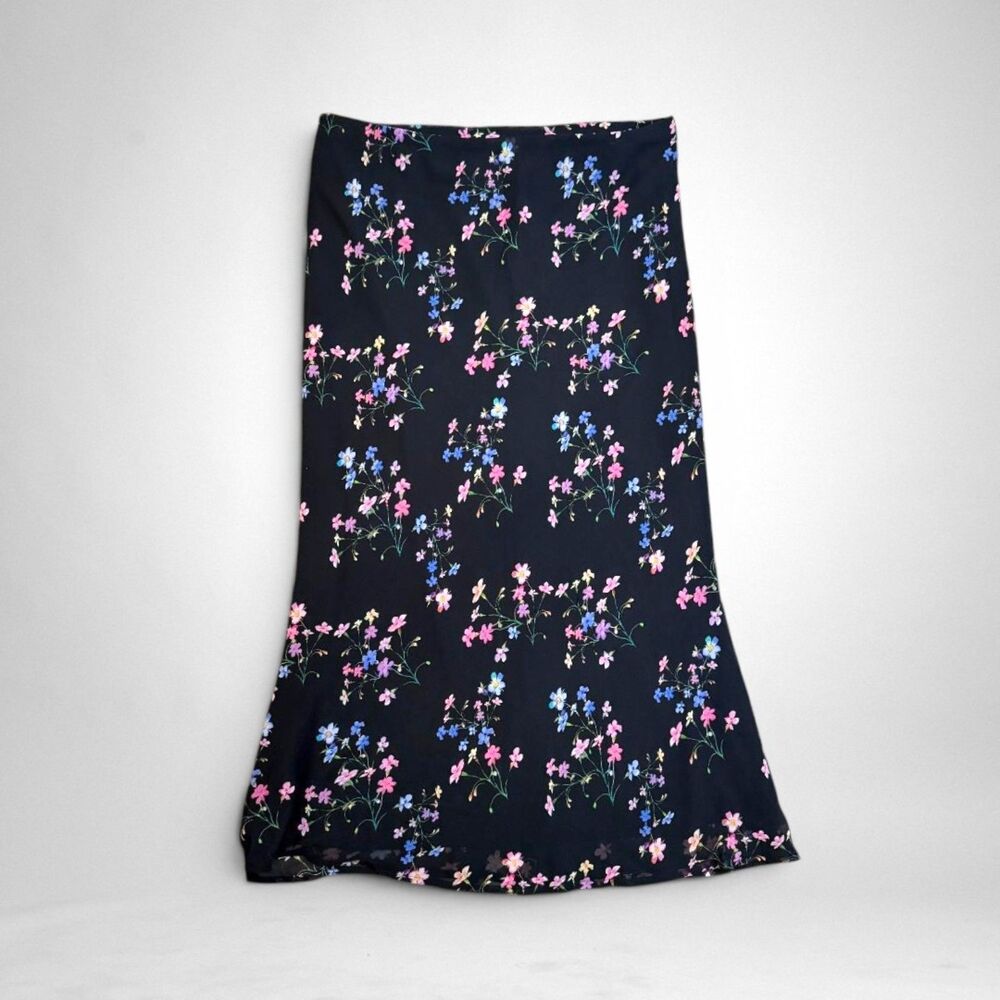 WHITE BIRCH Flat Front, Lined Floral Midi Skirt, NWOT! Size 2X